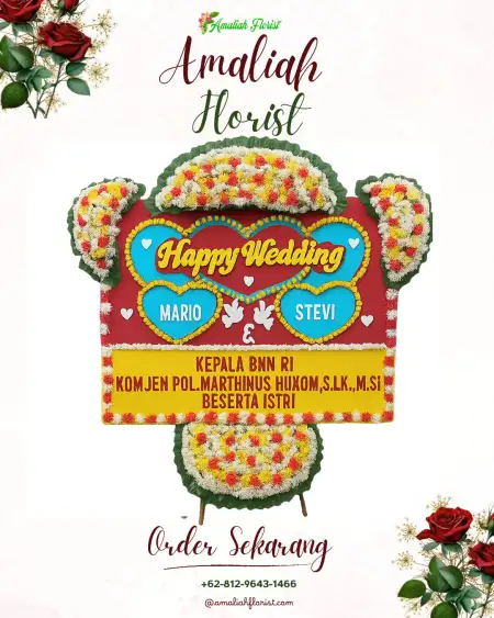 Papan Bunga Pernikahan Semplo